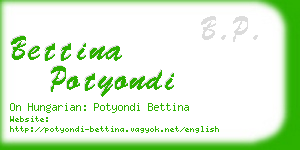 bettina potyondi business card